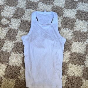 Fabletics White Ribbed Tank Top